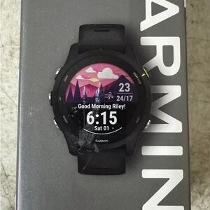 Garmin Black Smartwatch with Pink Display